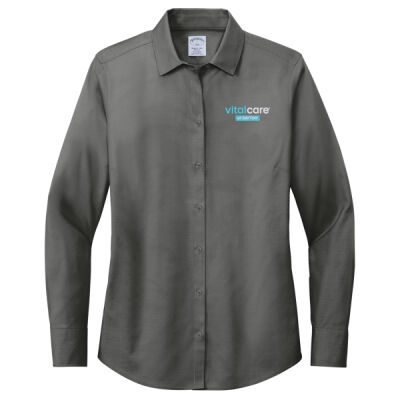 Vital Care of Ohio Embroidered - Women's Wrinkle Free Stretch Pinpoint Shirt Thumbnail