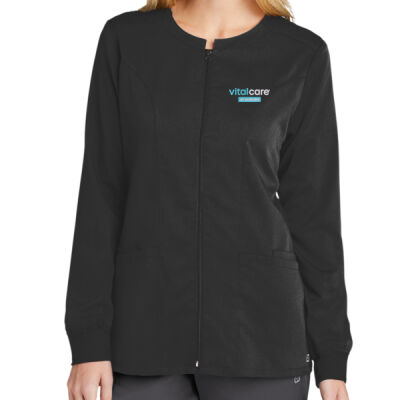 Vital Care of Auburn Embroidered - Women's Premiere Flex Full Zip Scrub Jacket Thumbnail