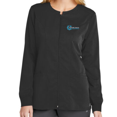 Capstone Health Embroidered - Women's Premiere Flex Full Zip Scrub Jacket Thumbnail
