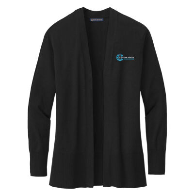 Capstone Health Embroidered - Women's Cotton Stretch Long Cardigan Sweater Thumbnail