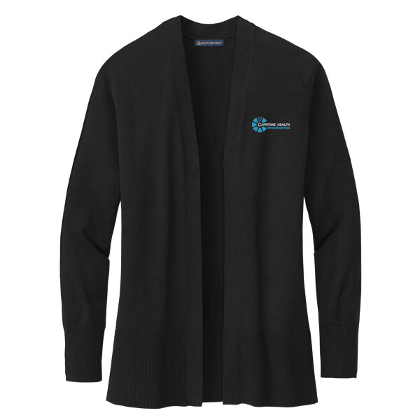 Capstone Health Embroidered - Women's Cotton Stretch Long Cardigan Sweater Thumbnail