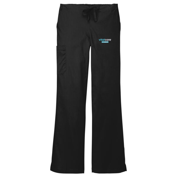 Vital Care of Auburn Embroidered - Women's Petite WorkFlex Flare Leg Cargo Pant Thumbnail
