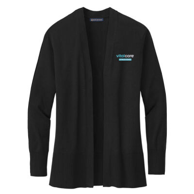 Vitalcare of Palm Coast Embroidered - Women's Cotton Stretch Long Cardigan Sweater Thumbnail