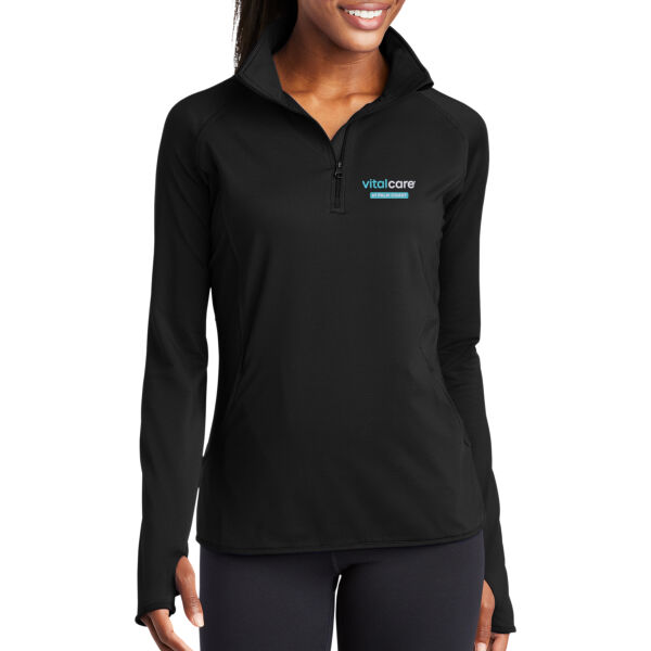 Vitalcare of Palm Coast Embroidered - Ladies Sport Wick ® Stretch 1/4 Zip Pullover Thumbnail