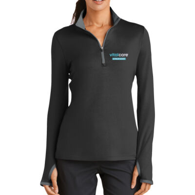 Vitalcare of Palm Coast Embroidered - Ladies Dri FIT Stretch 1/2 Zip Cover Up Thumbnail